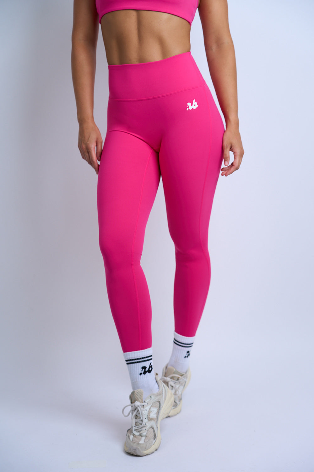 Fuchsia Shaping Scrunch Leggings von vorne Nahaufnahme