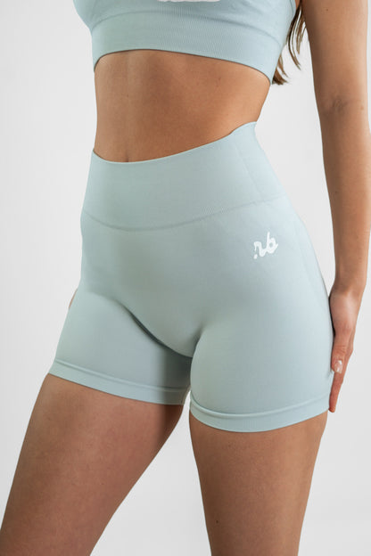 silver Daily Seamless Scrunch Shorts von vorne Nahaufnahme